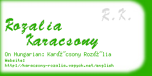 rozalia karacsony business card